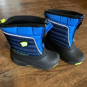 Arctic shield Blue Boys winter boots zipper toddler shoes